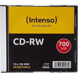 Intenso CD-R 80-Minute 700 Mb 12X Speed Re-Writable CD Media Slim Jewel Case (Pack of 10)