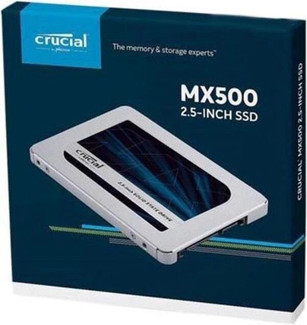 Crucial 500GB 2.5" SATA SSD - 3D 7mm w/9.5mm Adapter