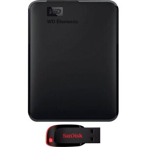 WD externe HDD-Festplatte »Elements Portable«, 2,5 Zoll, Anschluss USB... schwarz Größe 5 TB