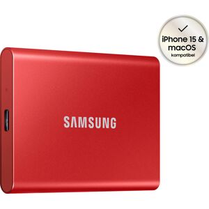 Samsung externe SSD »Portable SSD T7«, Anschluss USB 3.1-USB 3.2 Metallic Red Größe 2 TB