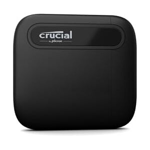 Crucial X6 2TB Externe SSD Festplatte, bis zu 800MB/s, PC und Mac, USB-C 3.2 Portable Solid State Drive CT2000X6SSD9