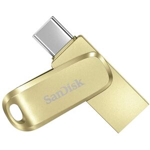 SanDisk Ultra Dual Drive Luxe USB Type-C-Laufwerk Smartphone Speicher 512 GB (Mobiler Speicher, USB 3.2 Gen 1, drehbares Design, 400 MB/s Lesen, USB Laufwerk, automatisches Backup) Gold