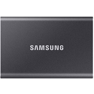 Samsung Portable SSD T7, 1 TB, USB 3.2 Gen.2, 1.050 MB/s Lesen, 1.000 MB/s Schreiben, Externe SSD Festplatte für Mac, PC, Smartphone und Spielkonsole, Grau, MU-PC1T0T/WW