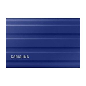Samsung Portable SSD T7 Shield, 1 TB, USB 3.2 Gen.2, 1.050 MB/s Lesen, 1.000 MB/s Schreiben, Robuste externe Festplatte Outdoor für Mac, PC und Smartphone, Blau, MU-PE1T0R/EU