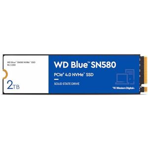 Western Digital WD Blue SN580 NVMe SSD 2 TB (PCIe Gen4 x4, bis zu 4.150 MB/s Lesen, M.2 2280, nCache 4.0-Technologie) Blau