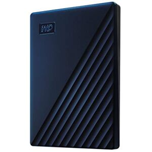 Western Digital WD My Passport for Mac externe Festplatte 4 TB (mobiler Speicher, USB-C-fähig, herunterladbare Software, Passwortschutz, Mac kompatibel, einfach einzusetzen) mitternachtsblau