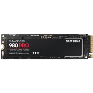 Samsung 980 PRO NVMe M.2 SSD, 1 TB, PCIe 4.0, 7.000 MB/s Lesen, 5.000 MB/s Schreiben, Interne SSD für Gaming und Videobearbeitung, MZ-V8P1T0BW