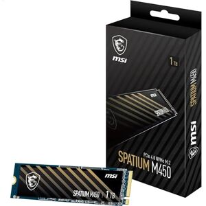 MSI SPATIUM M450 PCIe 4.0 NVMe M.2 1TB, PCIe4, 3600 MB/s lesen, 3.000 MB/s schreiben, interne SSD