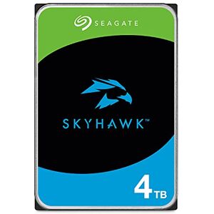 Seagate SkyHawk 4TB interne Festplatte HDD, Videoaufnahme bis zu 64 Kameras, 3.5 Zoll, 64 MB Cache, SATA 6GB/s, silber, FFP, inkl. 3 Jahre Rescue Service, Modellnr.: ST4000VXZ16