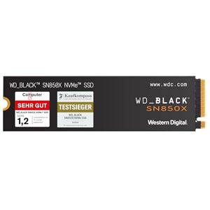 WD_BLACK SN850X NVMe SSD 1 TB interne SSD (Gaming Speicher, PCIe Gen4-Technologie, Lesen 7.300 MB/s, Schreiben 6.300 MB/s) Schwarz