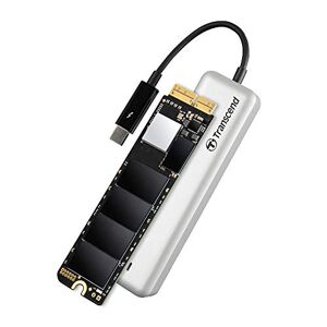 Transcend 960GB Highspeed JetDrive Thunderbolt PCIe™ Gen3 x4 Portable SSD Speichererweiterung für MacBook (Pro, Air) und Mac (mini, Pro); inkl. externem Aluminiumgehäuse und Zubehör TS960GJDM855