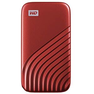 Western Digital WD My Passport SSD 500 GB mobiler SSD Speicher (NVMe-Technologie, USB-C und USB 3.2 Gen-2 kompatibel, Lesen 1050 MB/s, Schreiben 1000 MB/s) rot