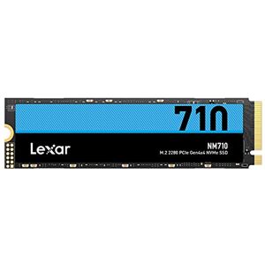 Lexar NM710 1TB SSD, M.2 2280 PCIe Gen4x4 NVMe Interne SSD, Bis zu 5000 MB/s Lesen, 4500 MB/s Schreiben, Internes Solid-State-Laufwerk für PC, Laptop und Gamer (LNM710X001T-RNNNG)