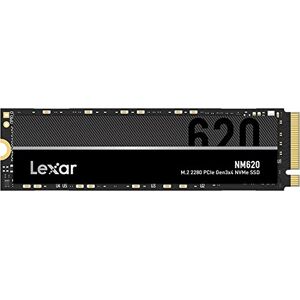 Lexar NM620 1TB SSD, M.2 2280 PCIe Gen3x4 NVMe 1.4 Interne SSD, Bis zu 3500MB/s Lesen, 3000MB/s Schreiben, 3D NAND Flash Interne Solid-State-Laufwerk für PC-Enthusiasten und Gamer (LNM620X001T-RNNNG)