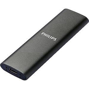 Philips Externe Portable SSD 1 TB Ultra Slim SATA Ultra Speed USB-C, Lesegeschwindigkeit bis zu 540 MB/s, Aluminium