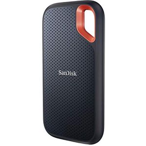 SanDisk Extreme Portable SSD 1 TB (tragbare NVMe SSD, USB-C, bis zu 1.050 MB/s Lesegeschwindigkeit und 1.000 MB/s Schreibgeschwindigkeit, wasser- und staubbeständig) Schwarz