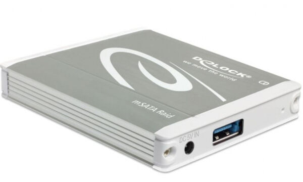 DeLock 42571 - Externes Gehäuse 2 x mSATA > USB 3.1 Gen 2 mit RAID