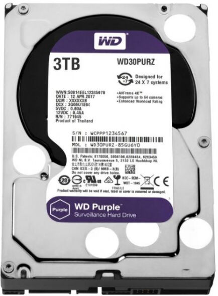 Western Digital Purple (WD30PURZ) - 3.5 Zoll SATA3 - 3TB