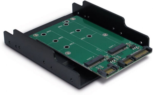 Inter-Tech Inter Tech KT005B - Trägerrahmen (Direkt) für zwei M.2 S-ATA Festplatten