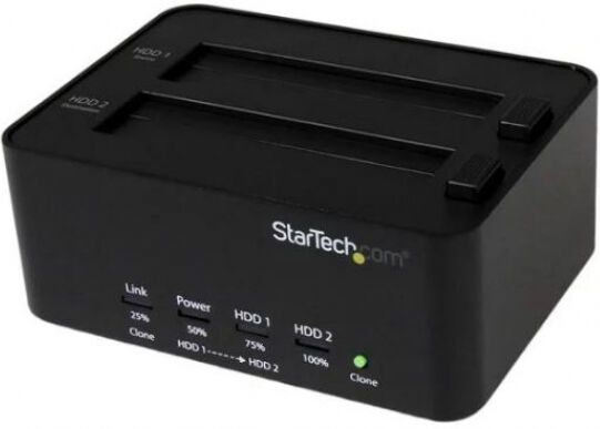 StarTech.com Startech SATDOCK2REU3 - USB 3.0 auf 2,5/3,5 Zoll SATA / SSD HD Dockingstation / Duplikator und Eraser Dock