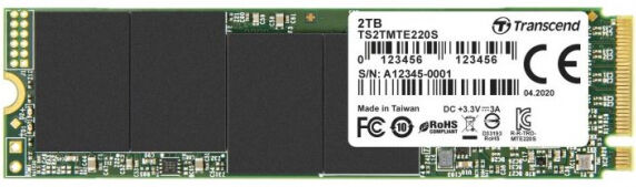 Transcend MTE220S SSD (TS2TMTE220S) - M.2 2280 PCIe 3.0 x4 NVMe - 2TB