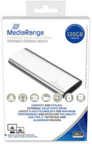 MediaRange MR1101 - ext. SSD USB3.2 Gen2 Silber - 240GB