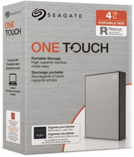 Seagate One Touch Portable (STKC4000401) - ext. 2.5 Zoll HD Silber - 4TB - USB3.0