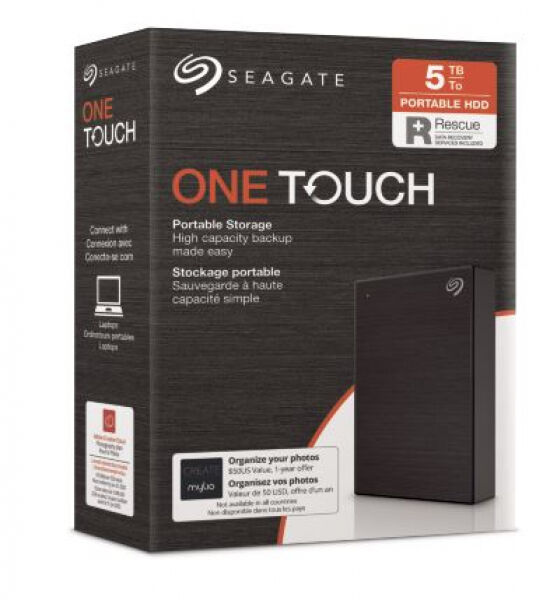 Seagate One Touch Portable (STKC5000400) - ext. 2.5 Zoll HD Schwarz - 5TB - USB3.0