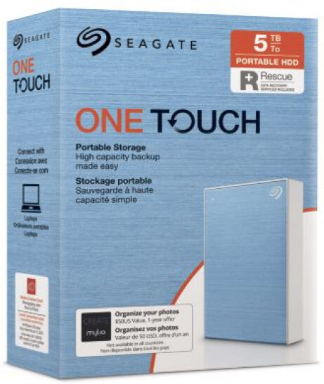 Seagate One Touch Portable (STKC5000402) - ext. 2.5 Zoll HD Blau - 5TB - USB3.0