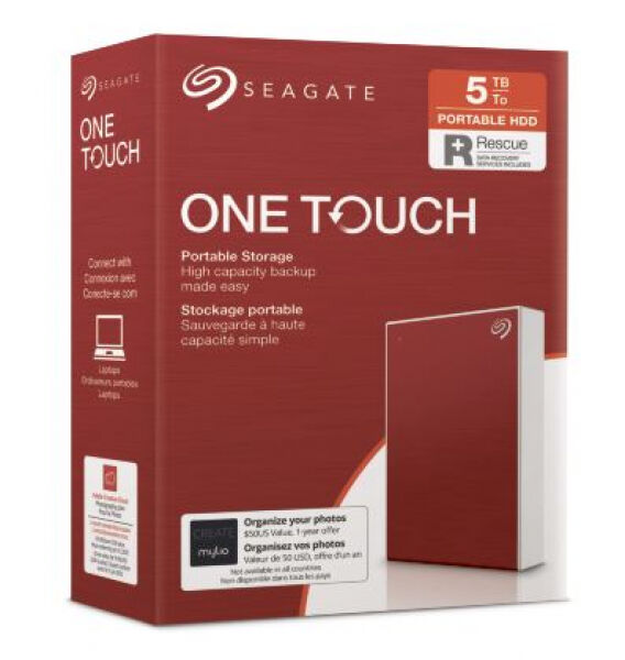 Seagate One Touch Portable (STKC5000403) - ext. 2.5 Zoll HD Rot - 5TB - USB3.0