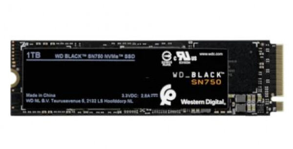 Western Digital Black SN750 SSD (WDBRPG0010BNC-WRSN) - M.2 2280 PCIe 3.0 x4 NVMe - 1TB