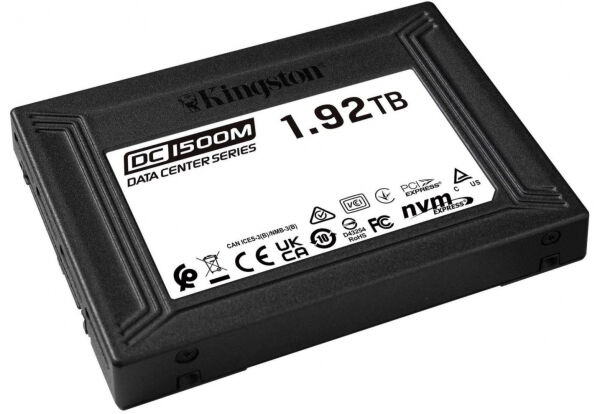 Kingston DC1500M Data Center Series Mixed-Use SSD (SEDC1500M/1920G) - 2.5 Zoll U.2 PCIe 3.0 x4 - 1.92TB