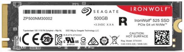 Seagate Ironwolf 525 SSD (ZP500NM3A002) - M.2 2280 PCIe 4.0 x4 - 500GB