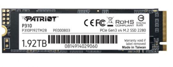 Patriot Memory Patriot P310 SSD (P310P192TM28) M.2 2280 PCIe Gen3 x 4 - 1.92 TB