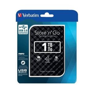 Verbatim Festplatte HDD extern, 1TB, schwarz