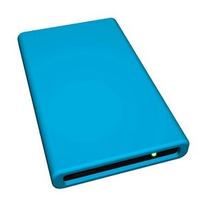 HipDisk BL externes Festplatten-Gehäuse 2,5 Zoll USB 3.0 Aluminium mit austauschbarer Silikon-Schutzhülle für SATA HDD/SSD blau
