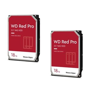 Western Digital WD Red Pro 2er Set WD181KFGX - 18 TB 7200 rpm 512 MB 3,5 Zoll SATA 6 Gbit/s CMR