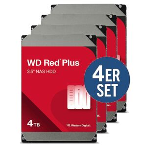 Western Digital WD Red Plus 4er Set WD40EFPX - 4 TB 5400 rpm 256 MB 3,5 Zoll SATA 6 Gbit/s CMR