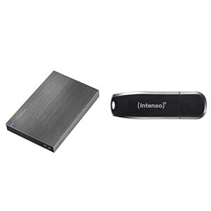 Intenso 6028660 Memory Board Externe Festplatte 1TB (6,4 cm (2,5 Zoll), 5400rpm, 8MB Cache, USB 3.0) anthrazit & Speed Line 128GB Speicherstick USB-Stick 3.2 Gen 1x1, schwarz