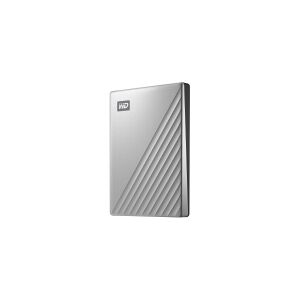 Western Digital WD My Passport Ultra WDBC3C0020BSL - Harddisk - krypteret - 2 TB - ekstern (bærbar) - USB 3.0 (USB-C stikforbindelse) - 256-bit AES - sølv