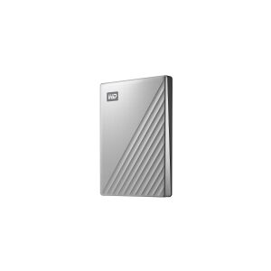 Western Digital WD My Passport Ultra WDBC3C0010BSL - Harddisk - krypteret - 1 TB - ekstern (bærbar) - USB 3.0 (USB-C stikforbindelse) - 256-bit AES - sølv