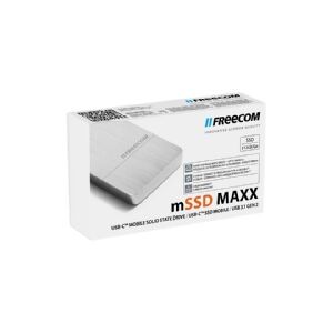 Freecom Technologies Freecom mSSD MAXX - SSD - 512 GB - ekstern (bærbar) - USB 3.1 Gen 2 - børstet aluminium