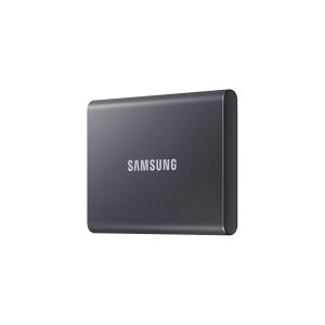 Samsung T7 MU-PC1T0T - SSD - krypteret - 1 TB - ekstern (bærbar) - USB 3.2 Gen 2 (USB-C stikforbindelse) - 256-bit AES - titan grå