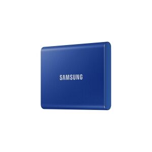 Samsung T7 MU-PC500H - SSD - krypteret - 500 GB - ekstern (bærbar) - USB 3.2 Gen 2 (USB-C stikforbindelse) - 256-bit AES - indigoblå