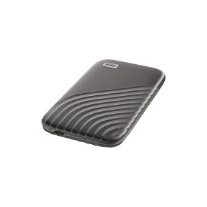 Western Digital WD My Passport SSD WDBAGF0010BGY - SSD - krypteret - 1 TB - ekstern (bærbar) - USB 3.2 Gen 2 (USB-C stikforbindelse) - 256-bit AES - space grey