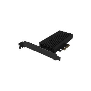 RaidSonic Technology ICY BOX IB-PCI224M2-ARGB - Interfaceadapter - M.2 - M.2 Card - lavprofil - PCIe 4.0 x4 - sort