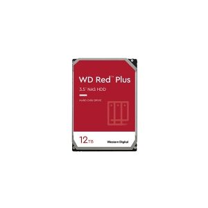 Western Digital WD Red Plus NAS Hard Drive WD120EFBX - Harddisk - 12 TB - intern - 3.5 - SATA 6Gb/s - 7200 rpm - buffer: 256 MB