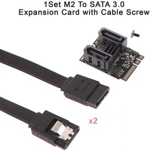 M2 til Sata 3.0 udvidelseskort m/kabel nøgle A + E Wifi HDD Adapter Kort Gratis drev