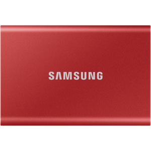 Samsung Bærbar SSD T7 USB 3.2 1TB (Rød), Darkred