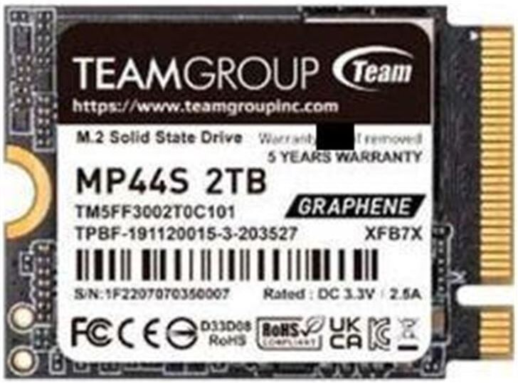 Informatica a0048760 disco duro m.2 teamgroup ssd pci-e 4.0 gen4x4 2tb